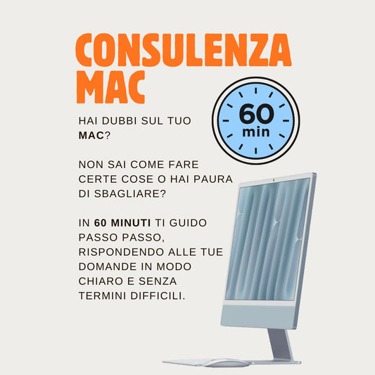 Consulenza Mac – 60 minuti | Lezione completa e personalizzata