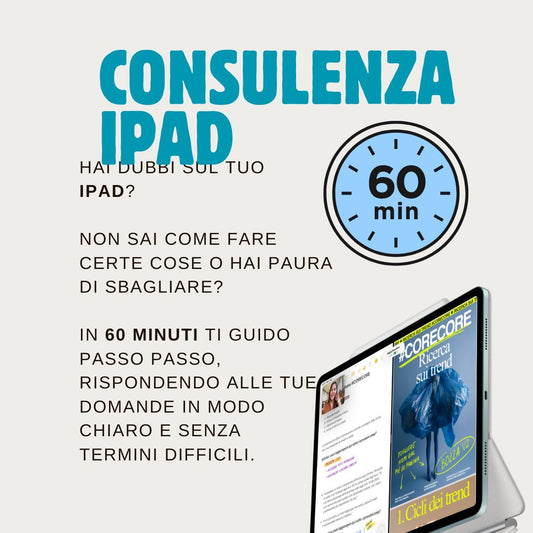 Consulenza iPad – 60 minuti | Lezione completa e su misura